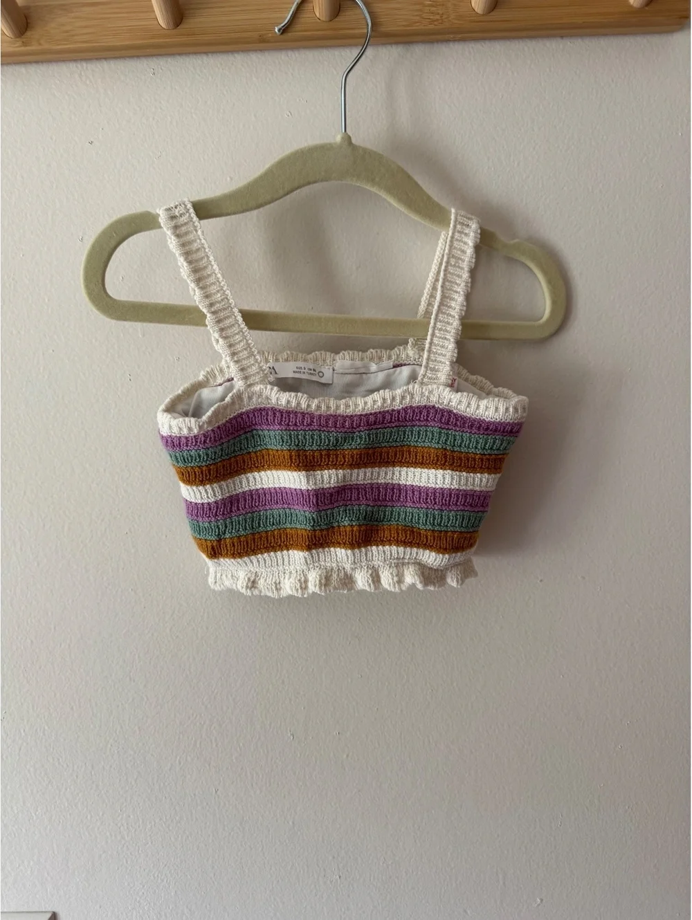Zara two piece striped cropped outfit set